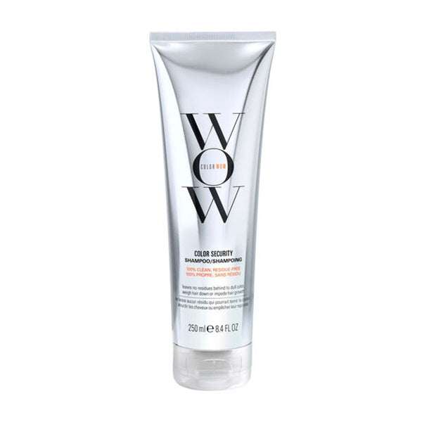 Shampoo bottle labeled ' Color WOW' on a white background