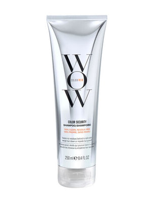 Shampoo bottle labeled ' Color WOW' on a white background