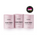 Three pink containers labeled 'Hair Food' by GLOWWA on a white background with an award badge. 3 months supply