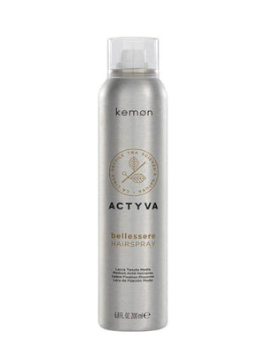 Kemon Actyva hairspray bottle on a white background