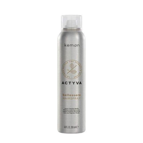 Kemon Actyva hairspray bottle on a white background
